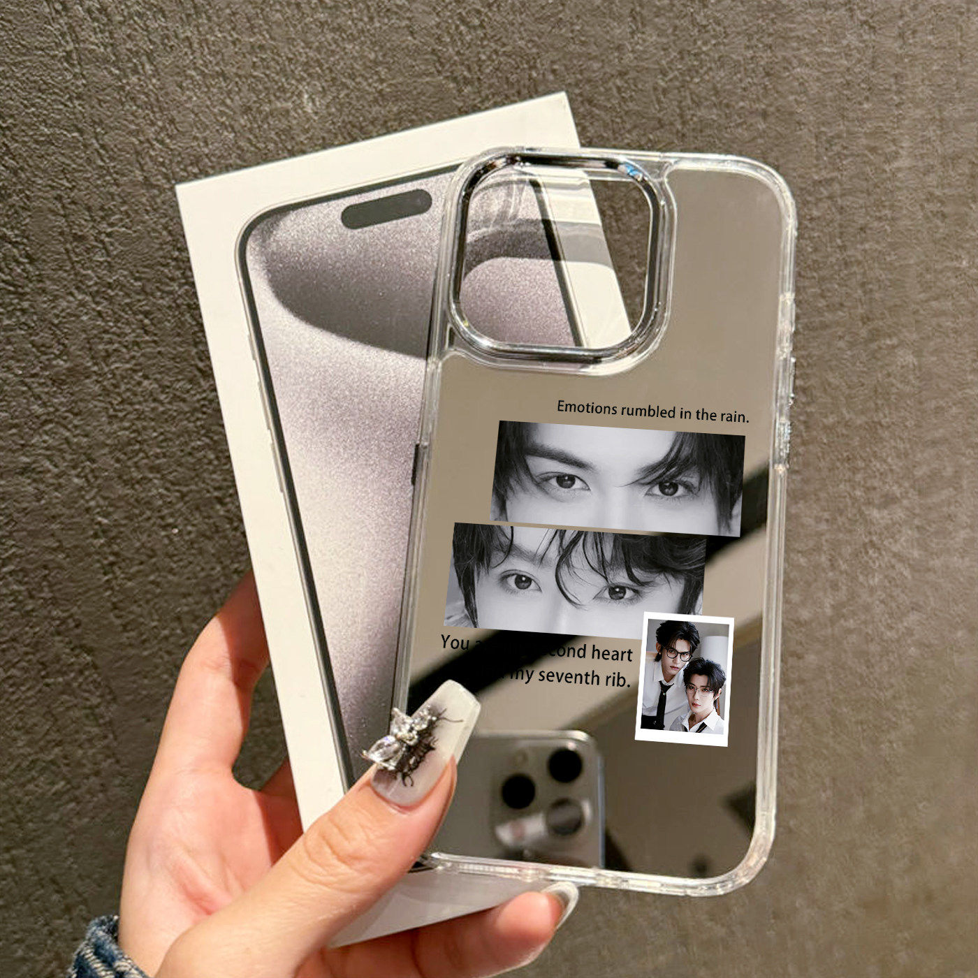 云熠星河手机保护壳适用苹果17promax眼睛华为mate/puar70/80云旗iphone15/16郝熠然小米13reno12荣耀400镜面