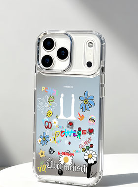 原创权志龙GD涂鸦周边VIP应援镜面手机壳适用于苹果17promaxiphone16华为p80mate60pro小米17oppovivox300