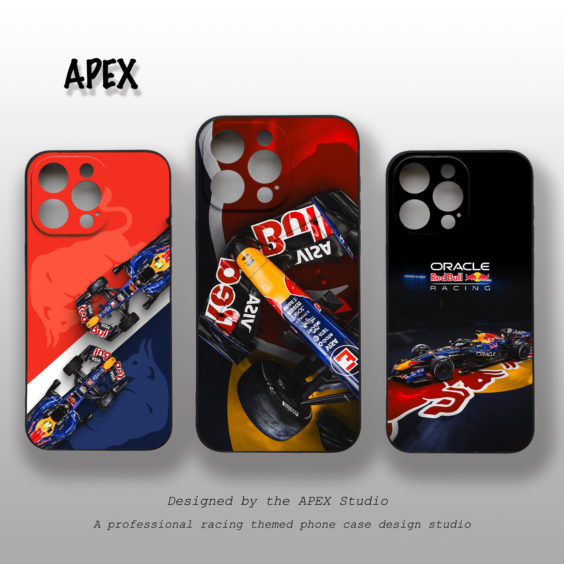 RB22红牛F1赛车图案维斯塔潘哈贾尔周边红蓝iphone苹果安卓华为小米oppo一加iqoo任意机型创意手机保护壳