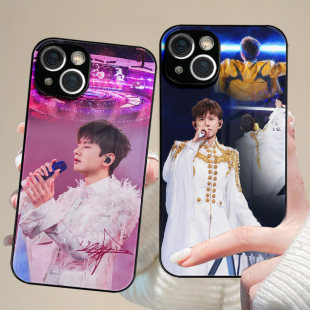 张杰唱歌粉色心动新款手机壳适用苹果17pro演唱会华为nova14OPPOFindX9应援vivoS19红米K80星星三星S25小米17