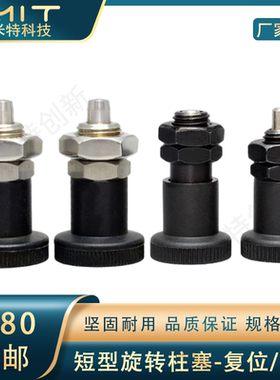 GN607.1冈特分度销短型旋钮柱塞带定止位弹簧螺纹插销行程定位柱
