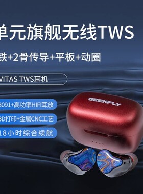 【特价首发】GEEKFLY Vitas 6单元无线TWS耳机圈铁压电平板混合