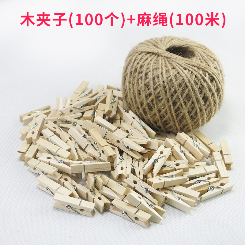 DIY手工配件2.5/3.0/3.5/4.5/7.2原木色 木夹子便签木夹收纳夹照