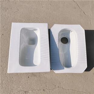 厕所改造陶瓷蹲便器工程款家用塑料蹲便免冲洗大便器公厕简易款