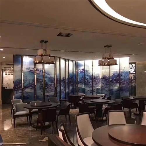 简约装饰双层钢化定做高档隔断玄关屏风3D艺术玻璃夹丝画绢布抽象,基础建材,艺术玻璃,淘宝优惠券,粉丝福利购,淘宝优惠卷