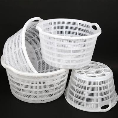 圆形塑料筐橘子套子筐加厚西瓜筐蔬菜水果箩筐海鲜水产框周转筐子