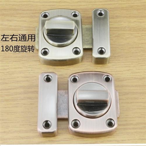 行韵木门锁古铜色明装锁扣对开门防护铁栓大门插销门栓锁加长家用