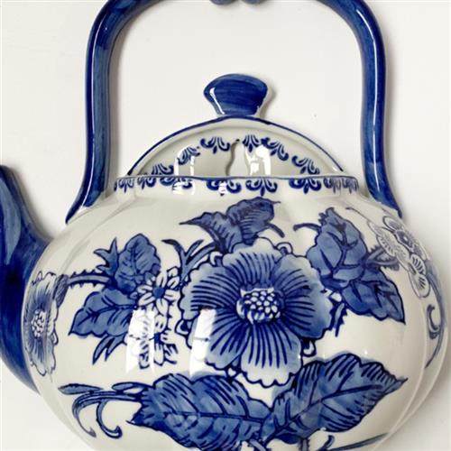 青花瓷陶瓷花器挂件装饰创意壁挂水培简约垂吊彷真花多肉花盆花瓶,家居饰品,花瓶,淘宝优惠券,粉丝福利购,淘宝优惠卷