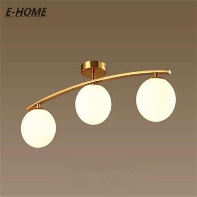 Post-modern metal plating gold-white frosted glass model roo