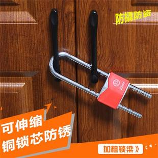 铜芯防水长锁u型小号柜门把手锁加长u形挂锁大门橱柜门长鼻杆锁头