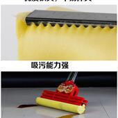 38cm大号家用不锈钢滚轮吸水挤水免手洗海绵胶棉拖把拖布