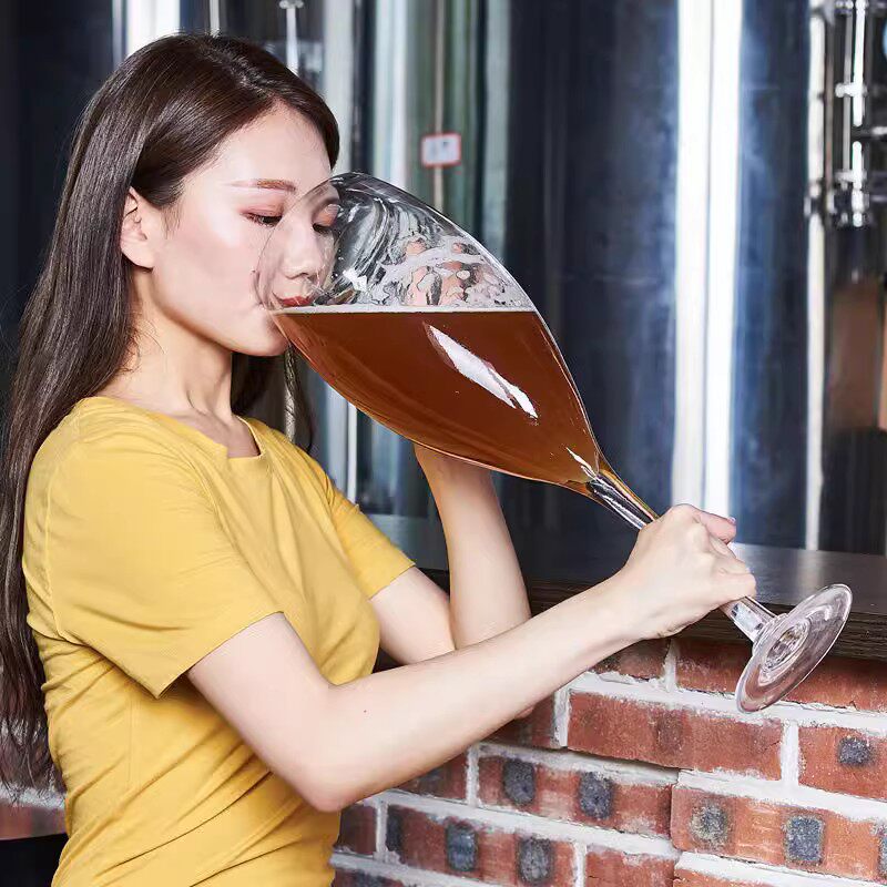 啤酒杯稀奇古怪超大英雄杯特大酒杯酒吧可乐桶容器巨型高脚杯鱼缸