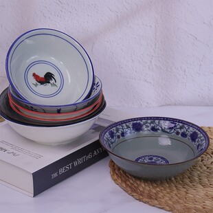 8英寸面碗斗笠碗家用大号斗碗拉面碗2026新款高颜值汤碗公鸡大碗