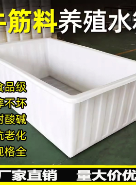 大号加厚牛筋塑料水箱长方形家用养殖箱专用方桶养鱼塑料桶牛津盆