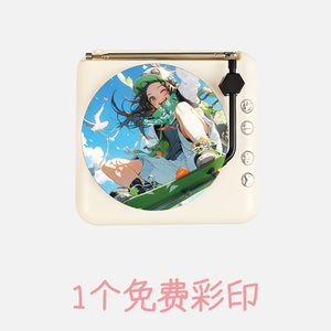 八音盒黑胶复古蓝牙音箱原子唱机刻字彩印图定制公司logo文创礼品