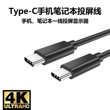 闪蛇全功能双头typec转type-c数据线一线通投屏便携式显示器视频线手机笔记本便携屏投屏线usb3.1gen2转接线