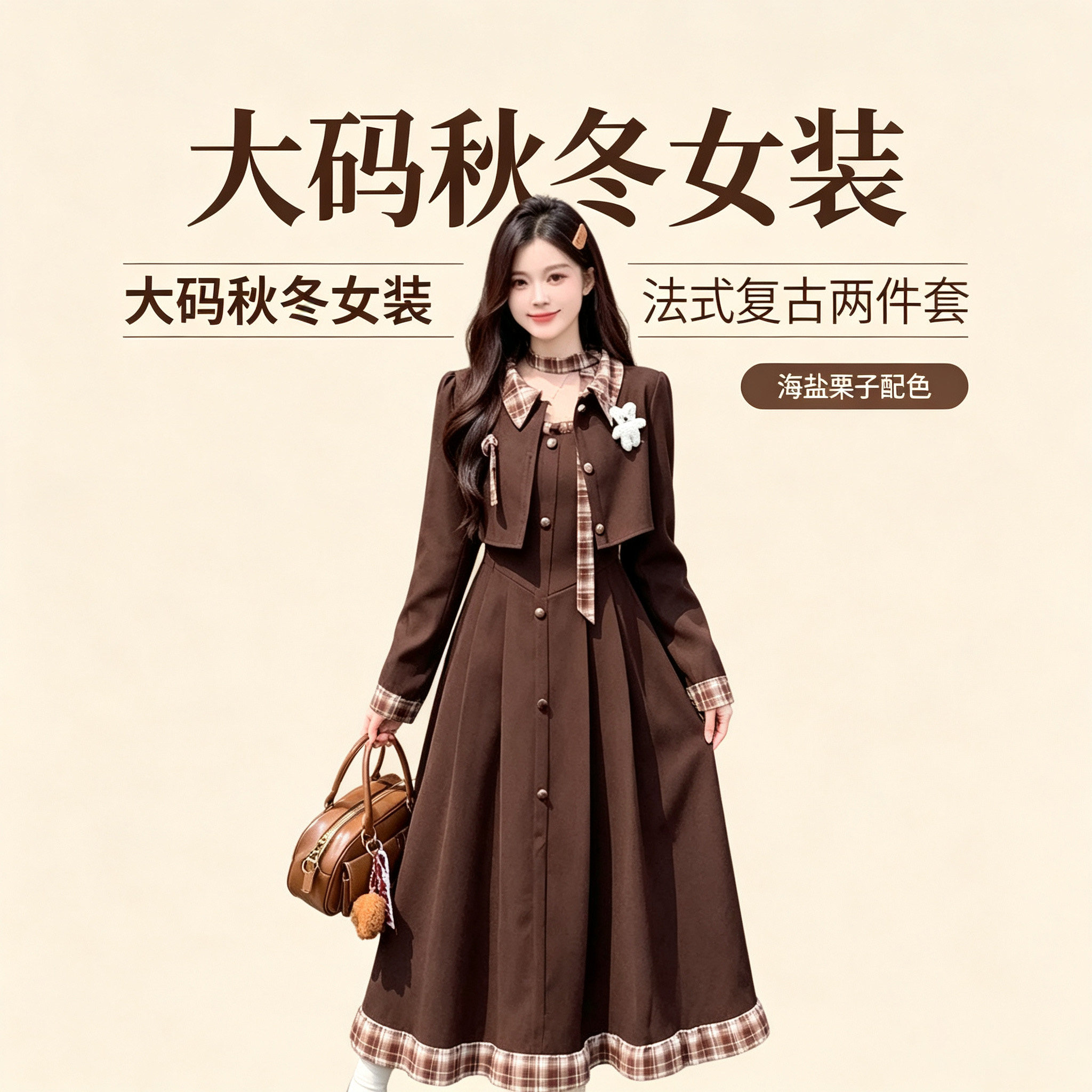 2026款大码西装连衣裙两件套