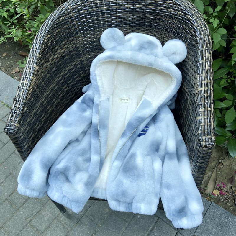 男宝宝棉衣女童加厚毛毛衣加绒小男孩棉袄保暖仿皮草外套儿童冬季