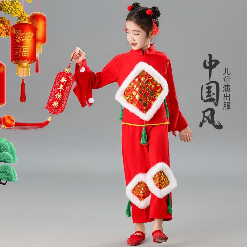 儿童演出服喜庆表演女童