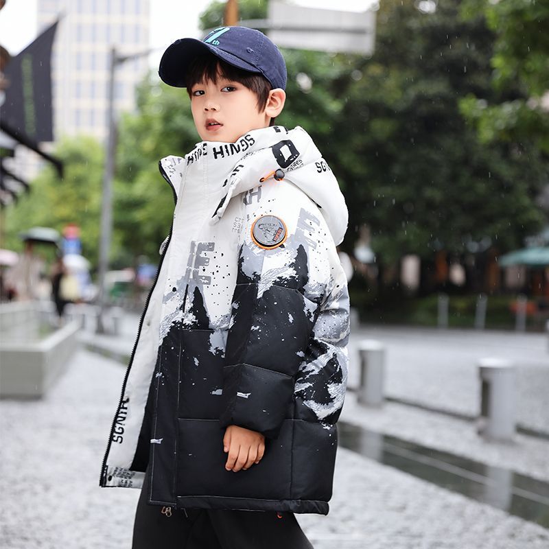 儿童羽绒服中长款男童202