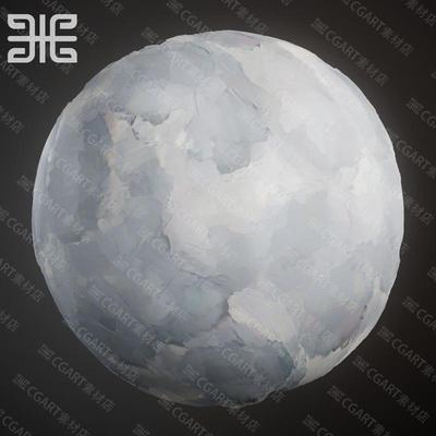 Substance Designer风格化手绘雪地白雪纹理材质球sd材质sp雪材质