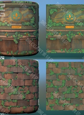 Substance Designer手绘吉卜力sd风格化材质视频教程及sbs源文件