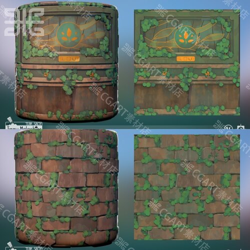 Substance Designer手绘吉卜力sd风格化材质视频教程及sbs源文件