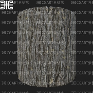 Substance Designer老树皮树木树干木头烂木头纹理sd材质球sp材质