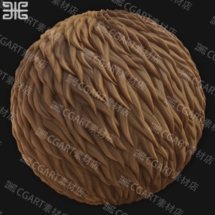 2种substance designer风格化毛发皮毛毛毯纹理SD材质球SP材质球