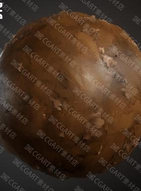 Substance Designer风格化手绘地面泥土泥浆土壤地形地表SD材质球