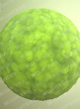 Substance Designer风格化植物苔藓藻类纹理sd材质球SP卡通材质球