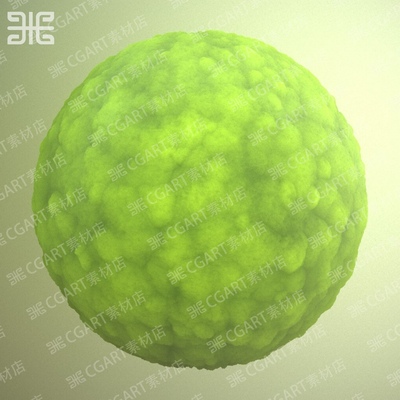 Substance Designer风格化植物苔藓藻类纹理sd材质球SP卡通材质球