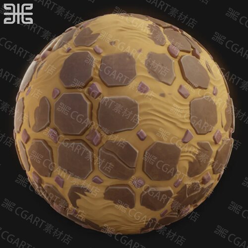 Substance Designer风格化地面沙子沙漠地砖石块岩石纹理SD材质球
