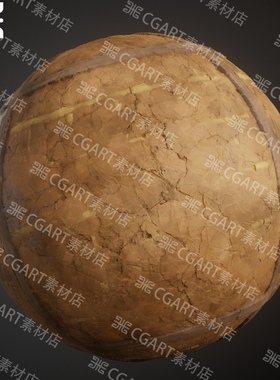 Substance Designer手绘风格化金合欢涂抹墙面墙壁纹理sd材质球pt