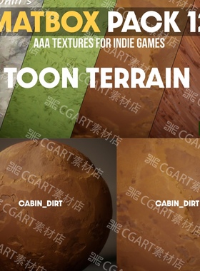 Substance Designer风格化草地悬崖泥土木纹理sd材质球sp材质球