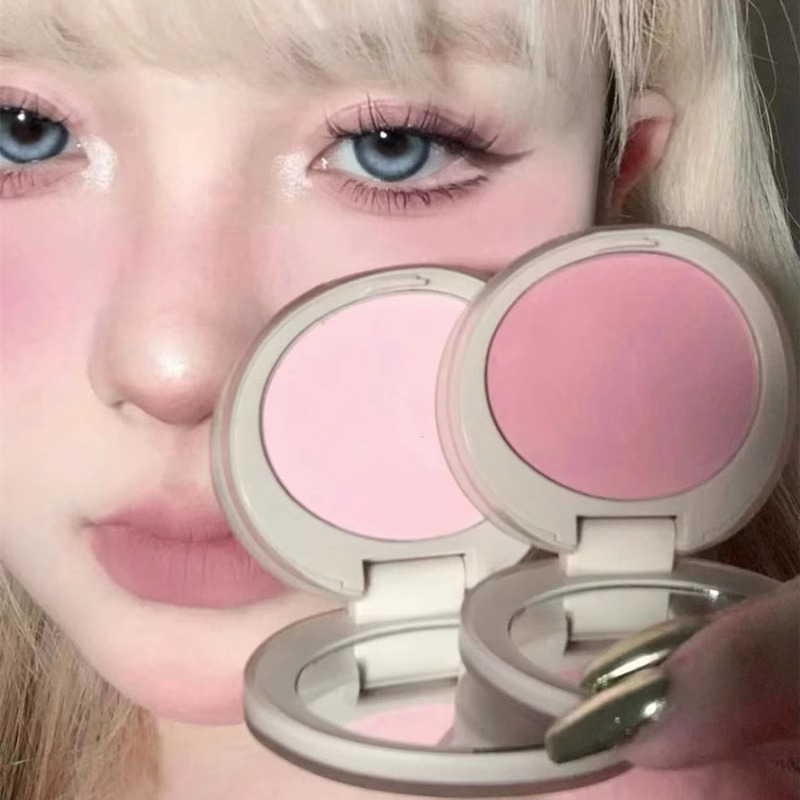 单色蜜粉腮红盘晒红女收缩膨胀色