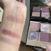 四色眼影盘珠光亮片碎钻爆闪新款 清冷感灰紫色烟燻 正品 日常淡妆