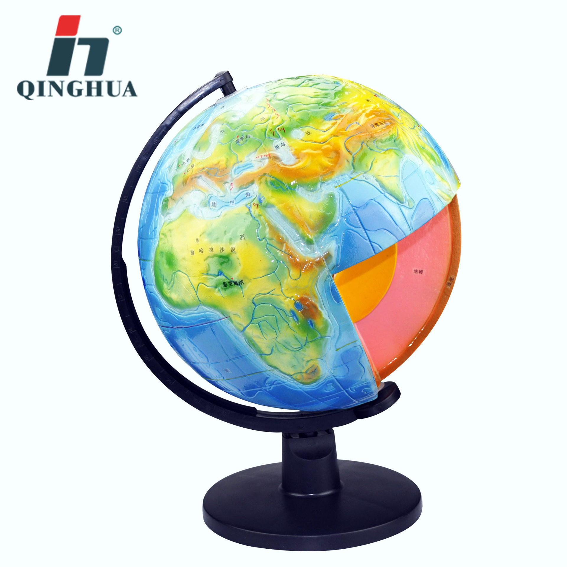 地球构造模型 32cm 教学模型 中学地球内部结构模型 教学仪器教具