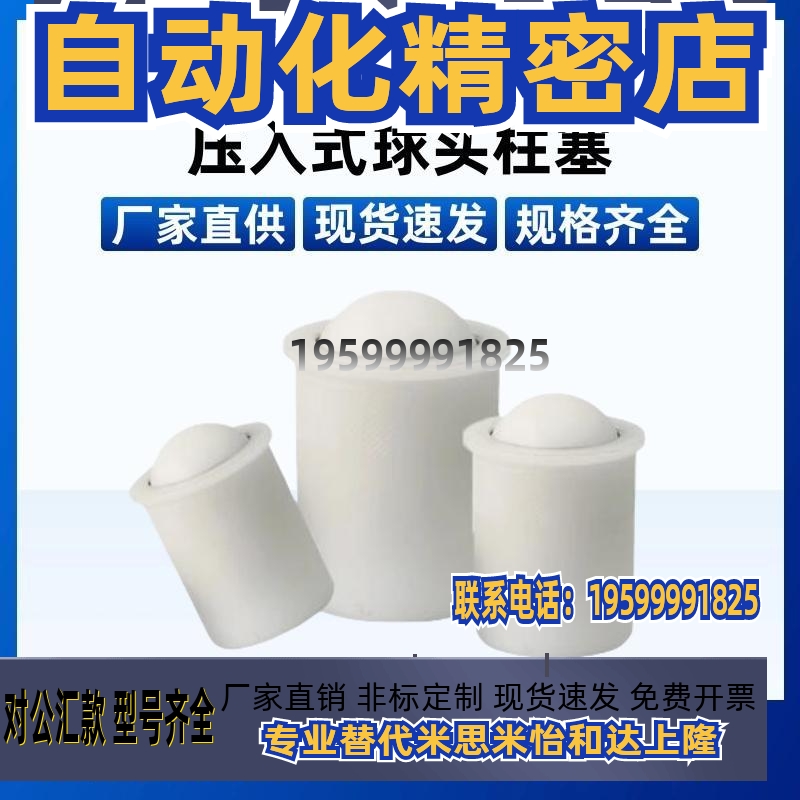 ZAL31树脂型压入式球头柱塞PFPR7/9/13/15/20/24 带弹簧轴承滚珠