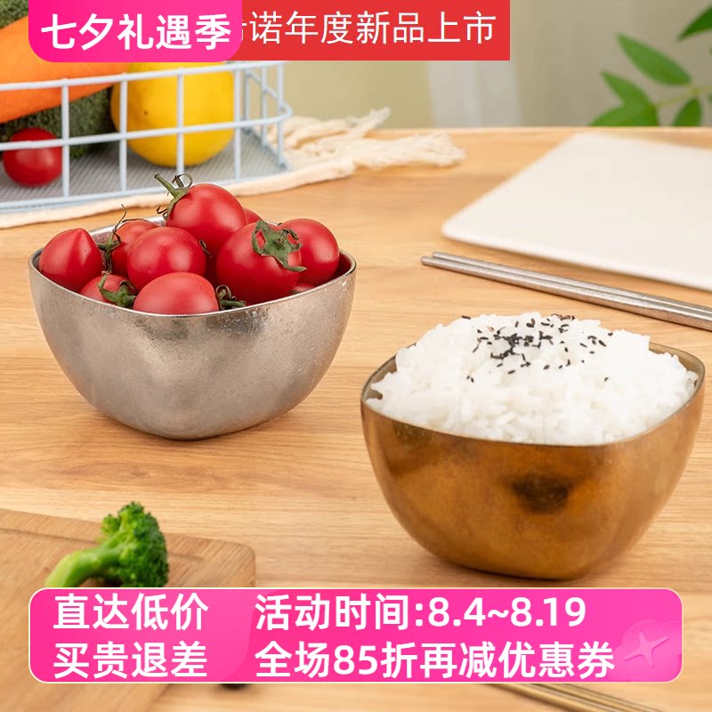 希诺纯钛饭碗筷子高端高精致餐具