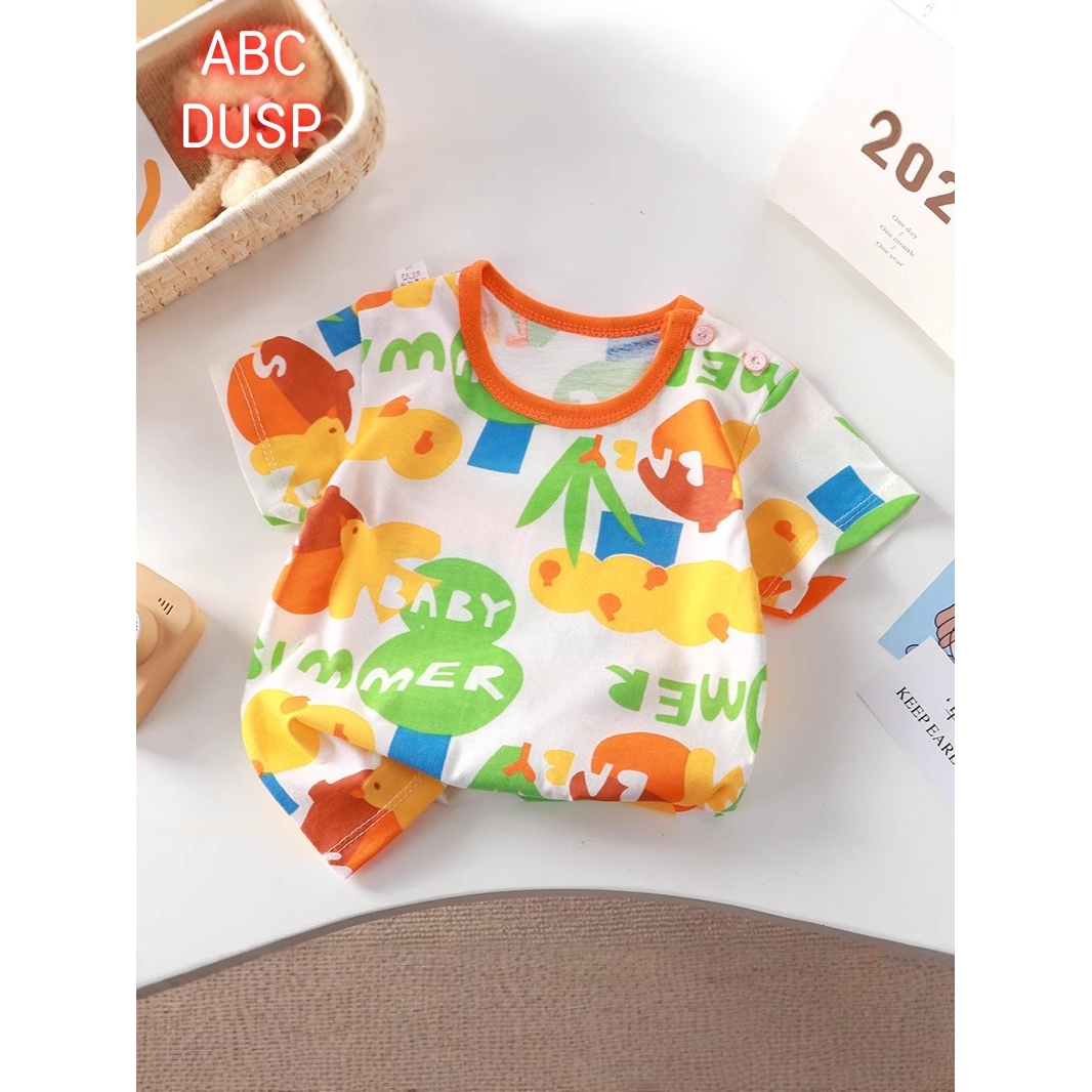 ABC DUSP官方正品新款儿童短袖t恤纯棉女童夏装婴儿宝宝夏季童装