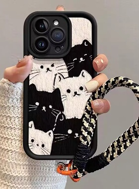 多只黑白猫咪适用小米17promax手机壳15/14/13/12/10/9Civi5pro女红米Note15pro+保护套K90/k80/70E60pro高竹