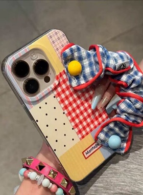 火翔格纹腕带适用于一加Ace6手机壳至尊竞速版1+5/13TACE3/3V新款一加12女Ace5ProTurbo 6V11/10t保护套大孔