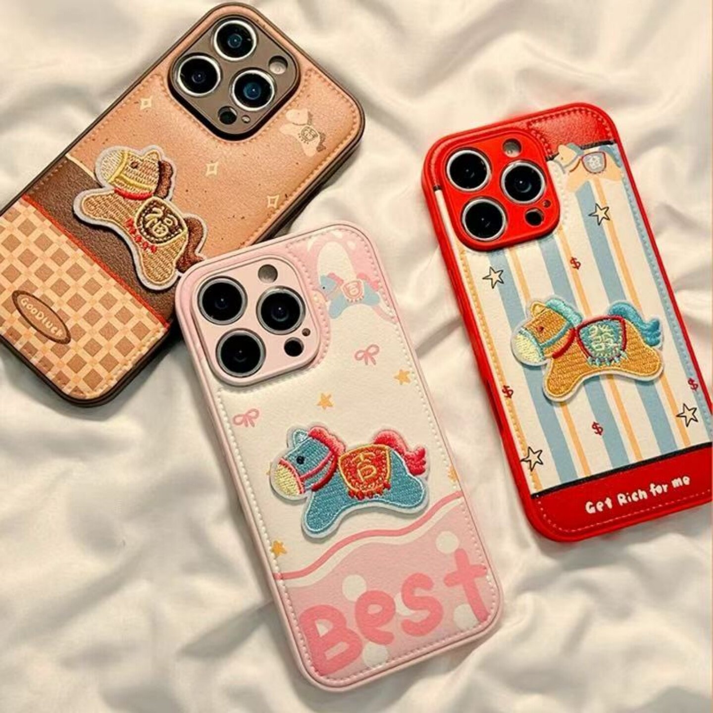 火翔小马新年适用于苹果17air手机壳iphone16promax/15全包保护套xsmax创意13pro女新款12mini小众11pro气垫