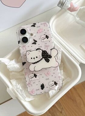 火翔奔跑小猫适用于三星s25手机壳s24+/s23ultra/s22/s21F/s20plus保护套note20/s10全包a52a54A23A女新款IMD