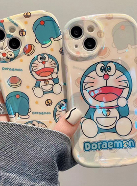 叮当哆啦A梦适用于realme真我gt8pro手机壳neo7/7x/6se新款真我15T14pro+/13/12保护套x50v60女Q5/Q3S/2直边