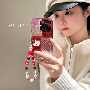 12Turbo4新k70prok60k50至尊保護(hù)套女13pro 10XPRO羽紗 note14 酒紅櫻桃KT適用于紅米k80手機(jī)殼note15pro
