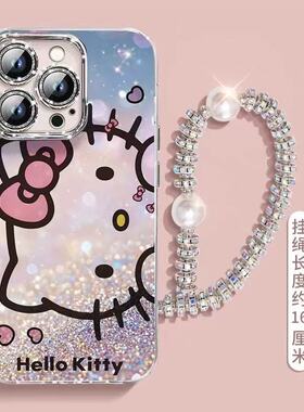 闪粉卡通猫适用于VIVO iQOO15手机壳iqoo13/12pro保护套11PRO10iqooneo11/10pro/9/8女6se/5/3/Z8x/z7x精孔