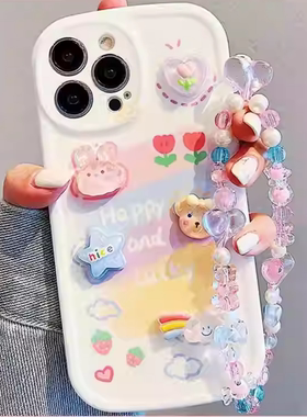 立体小熊兔子适用一加ACE5手机壳1+13T新款Ace3PRO高级感ACE2硅胶12软壳11防摔一加9/8/7女8T保护套9TR2V胖妹
