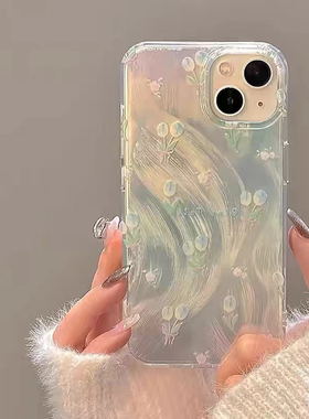 羽纱渲染花朵适用于华为nova15ultra手机壳nova14/13pro/12se/10/8hinova9pro保护套6/5i女4麦芒40/30se羽纱